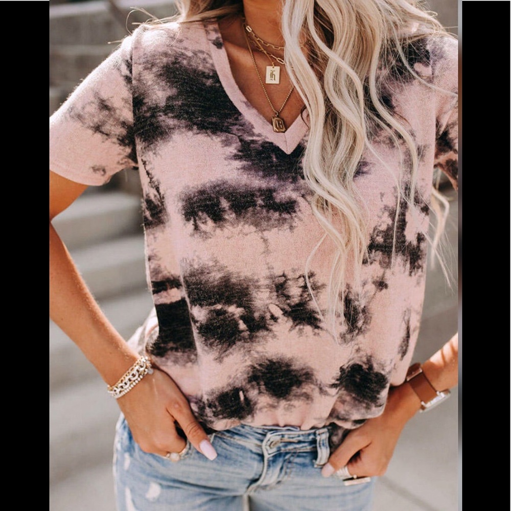 Black and Pink medium Tie dye shirt